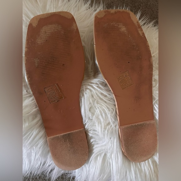 PLT 🩷 Nude Pu Clear Strap Mule Sandals - Picture 4 of 11